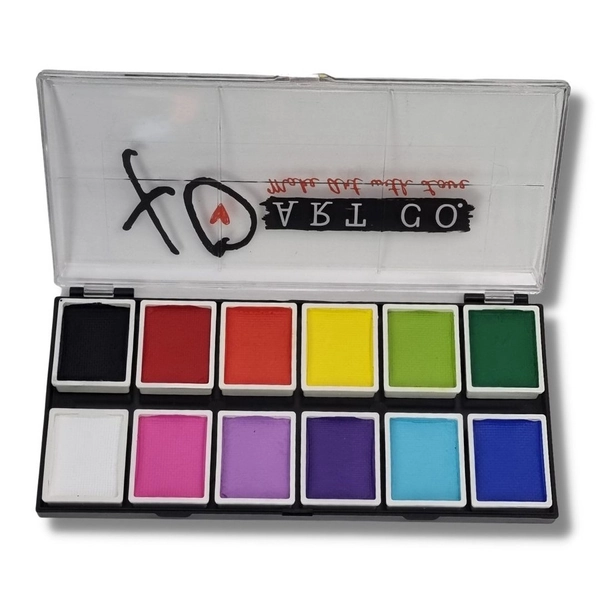 XO CREATIVE Face Paint Palette | 12 individual colours | XO Art Co