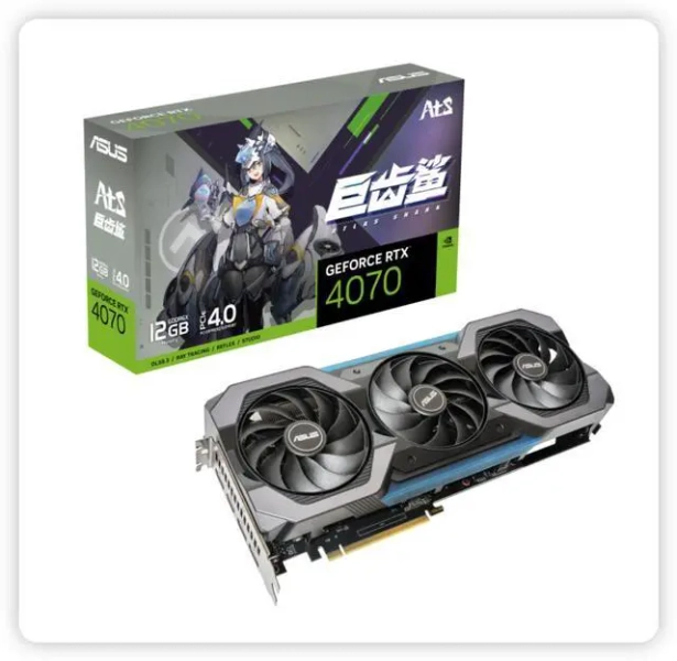ASUS ATS Gaming NVIDIA GeForce RTX 4070  Edition Gaming Graphics Card (PCIe 4.0, 12GB GDDR6X, HDMI 2.1, DisplayPort 1.4a) ATS-RTX4070-12G-GAMING