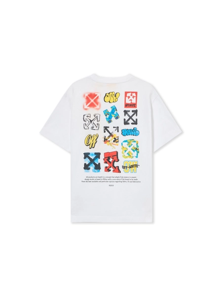 OFF WHITE Ow Multi-logo T-shirt - Kids Clothing White 10 10