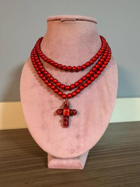 Collar Cruz Rosario Boda Wedding Necklace Collar De Perlas Collar Elisabeth Necklace Cross Necklace Collar Gótico Frankenstei Iridescente - Etsy