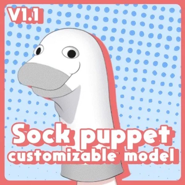 Sock Puppet Customizable VTuber model by Sayuri (@SayuriYurei)