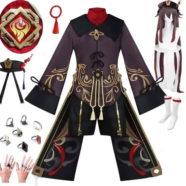 Hutao Cosplay Femme Halloween Costume Anime Clothes For Women Disfraz Mujer Adulta For Adults Ropa Para Hu Tao Outfits - AliExpress 200000532