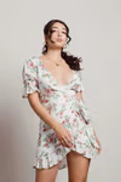 Some Perspective Floral Wrap Mini Dress