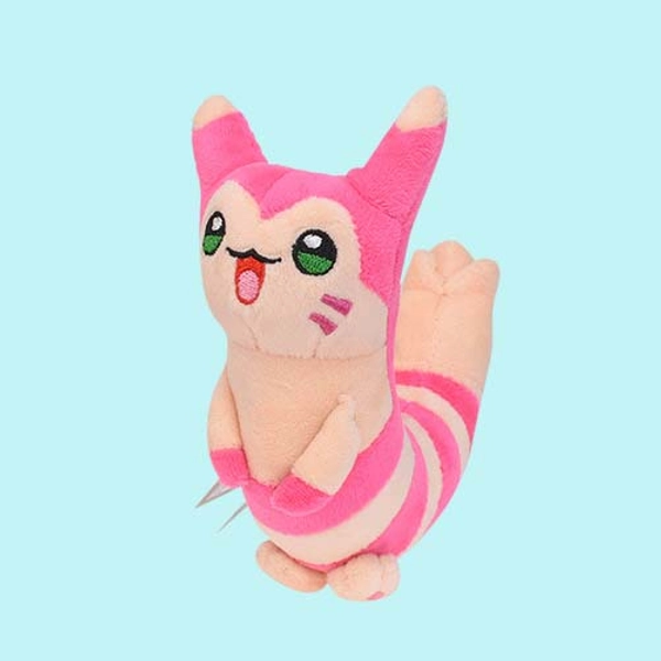 Mini Pokemon Plush Toy Cute Anime Stuffed Animals - Furret Pink