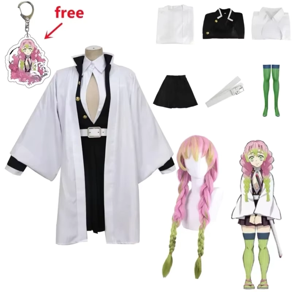 Adult Kids Demon Slayer Kimetsu No Yaiba Anime Kimono Kanroji Mitsuri Cosplay Costume Kisatsutai Sexy Women Halloween Clothes - AliExpress