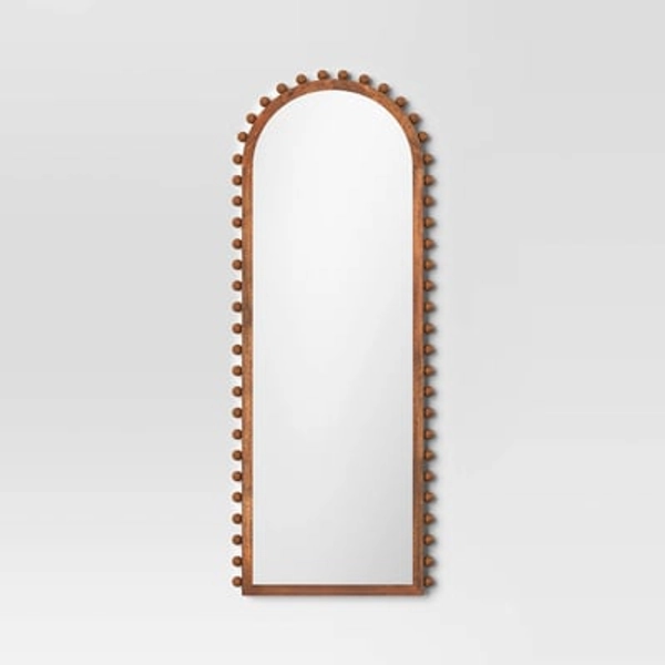 25"x65" Carved Beaded Floor Mirror 