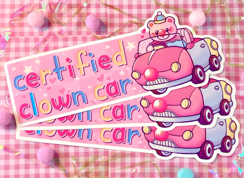 Certified Clown Car Bumper Sticker! - Etsy
