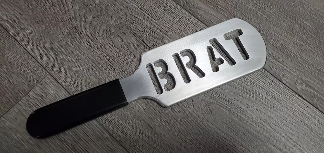 BRAT Cutout Aluminum Paddle From Ballistic Metal, Spanking Fetish, Master, Mistress, BDSM, Sissy Steel Impact Device - Etsy