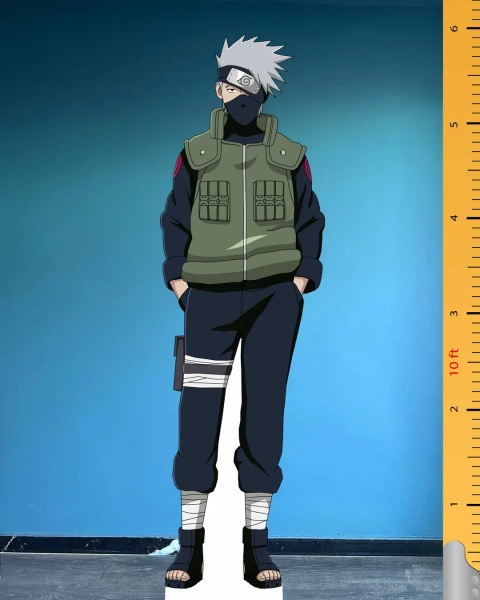 Kakashi Hatake Cardboard Cutout – Naruto Anime Character Life-Size Cutout Model🎌 