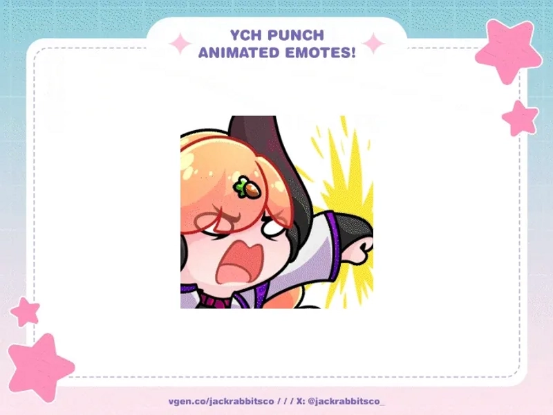 YCH PUNCH ORAORA ANIMATED EMOTES by JackRabbits.Co! (@jackrabbitsco)