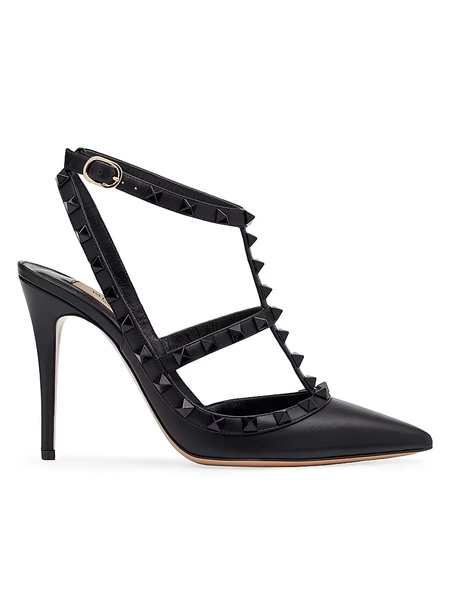 Rockstud Ankle Strap Pumps 100MM