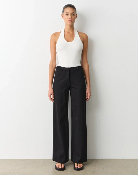 Mid Rise Tailored Ponte Pant