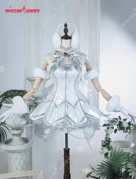 Miccostumes Damen Vocal Symphony Series Cosplay-Kostümkleid mit TPU-Rock und Handschuhen, Halloween-Cosplay-Kostüm - AliExpress
