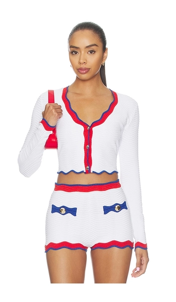 retrofete Orlaithe Knit Cardigan in White. - size S