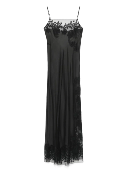 Carine Gilson lace-detail organza nightdress | S