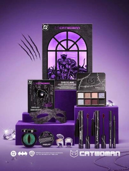 CATWOMAN™ | SHEGLAM Full Collection Set Brand Beauty Makeup Face Paint Cosmetic For Women Girls Perfect For Fall Winter Ideal For Y2K Fancy Fashion Suitable For Birthday Christmas Present Party Ready Best Color