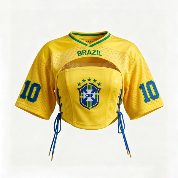 Women's Football-Style Two-Piece T-Shirt Set