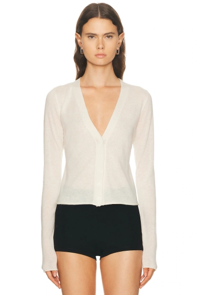 SKIMS Sheer Cashmere Cardigan in Cream