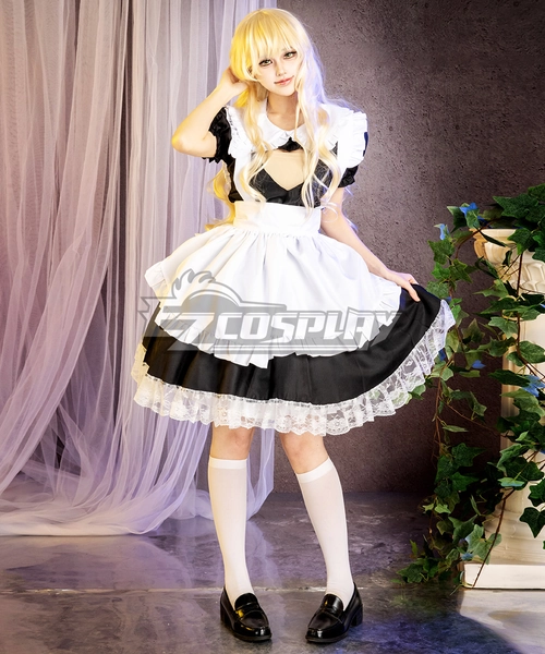 Black and White  Love Maid Dress Cosplay Costume - EMDS038Y