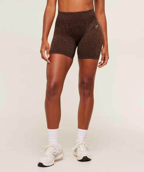 Gymshark Adapt Animal X Whitney Shorts - GS Archive Brown/GS Soft Brown