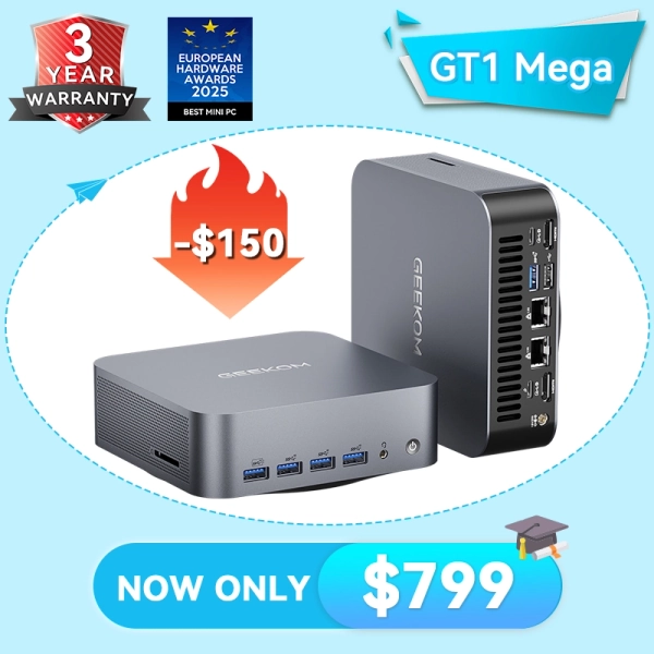 GT1 Mega AI mini PC | Powered by Intel Core Ultra 7/9 - GEEKOM