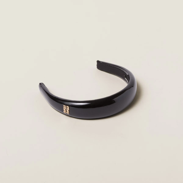 Patent leather headband ($575)