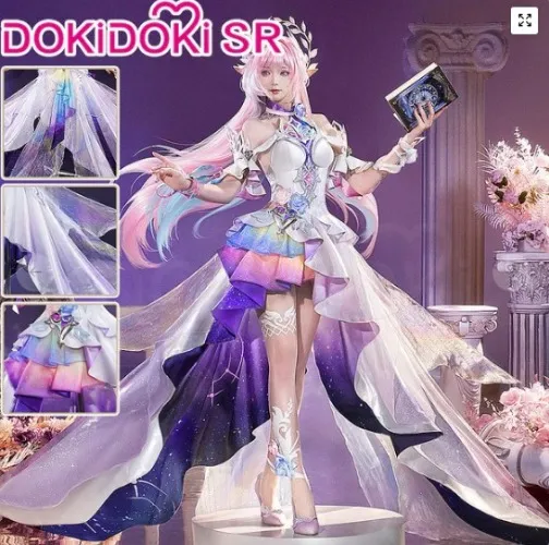 【Size S-2XL】DokiDoki-SR Game Honkai: Star Rail Cosplay Cyrene Diamond Sheen / Laser Sheen Costume Adult Cyrene | Diamond Sheen Version / Costume Only-S-Order Processing Time Refer to Description Page