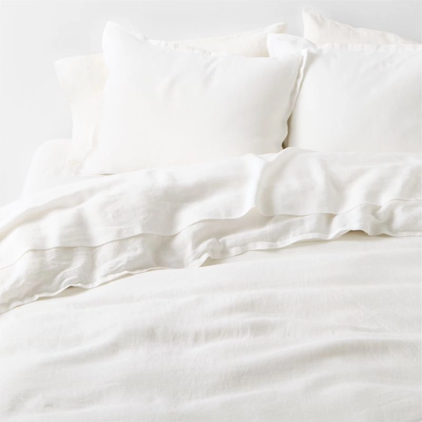 Aire Natural EUROPEAN FLAX ™-Certified Linen mist blue King Duvet Cover