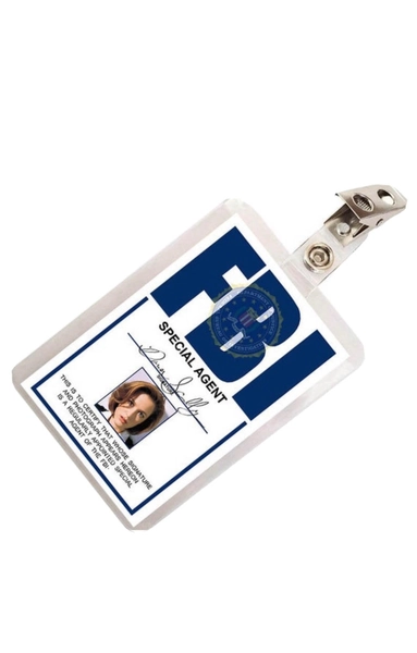 X FILES Dana Scully FBI ID Badge Cosplay Costume Name Tag Halloween