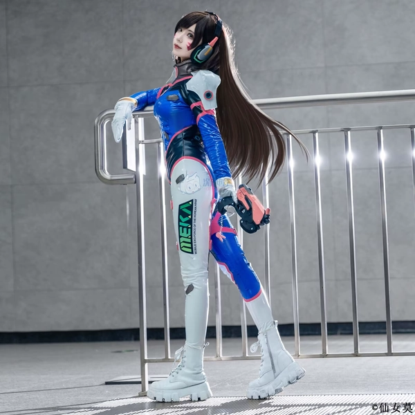 Game Overwatch D.Va Cosplay OW Costume Sexy leather women jumpsuit wig prop accessory set Halloween party D.Va uniform - AliExpress
