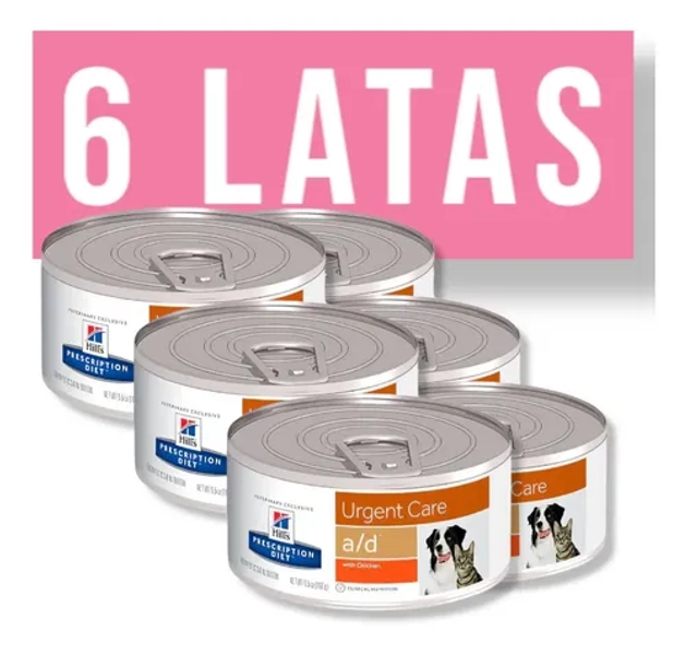 6 Latas De Urgent Care A/d Alimento De Hills 156g