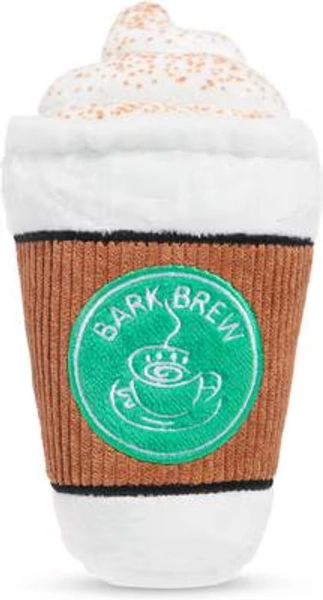 BARK Cup of Bark Roast Squeaky Plush Dog Toy, White, Medium - Chewy.com