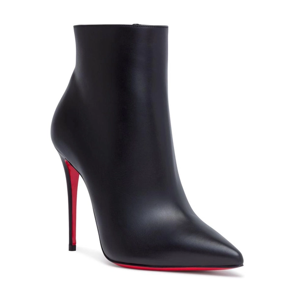 100mm Red Bottom Women's Closed Pointed Toe Stilettos Ankle Boots