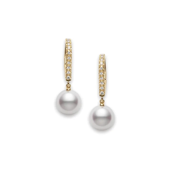 Classic Elegance, Lever Back,  Pearl Earrings - Mikimoto