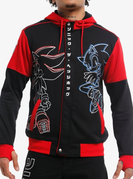Sonic The Hedgehog Shadow & Sonic Outline Hoodie