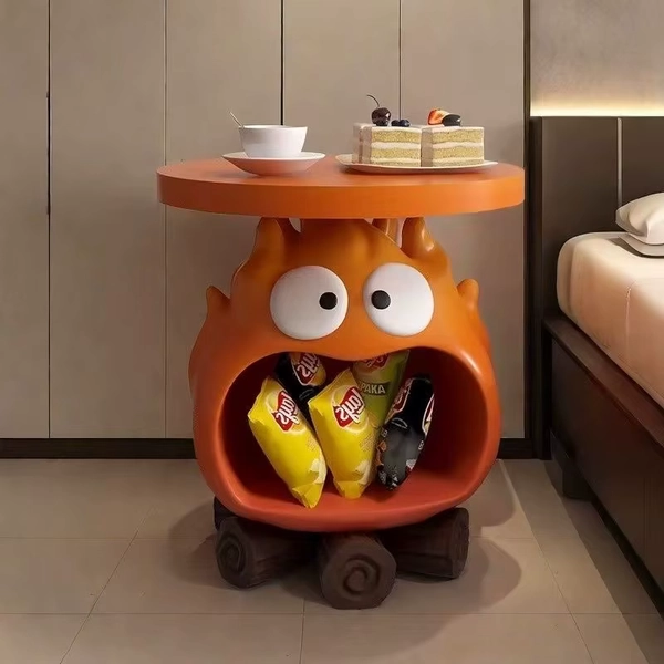 Cartoon Flame Sofa Side Table Creative Living Room Fire Statue Storage Shelf Bedroom Coffee Tea End Table Ornament Decor Gift - AliExpress 1503