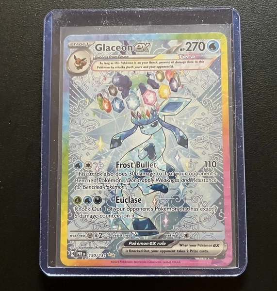 Glaceon ex 150/131 Pokemon Prismatic Evolutions NM Special Illustration Rare SAR