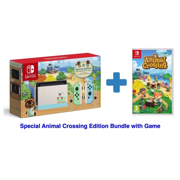 New Nintendo Switch Console, Animal Crossing: New Horizons Edition Bundle with Animal Crossing: New Horizons NS Game Disc (Game Included)