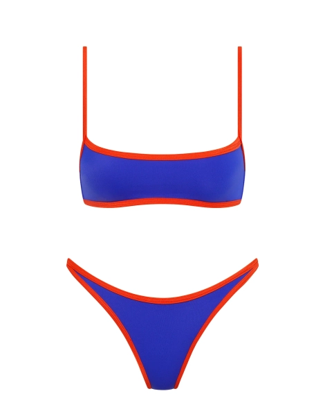 Blue Crop Bikini Set