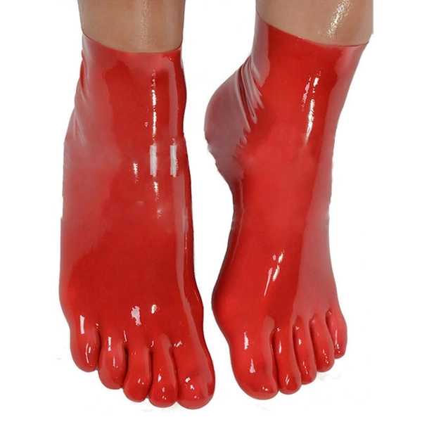 Hot Rubber Socks With Five Toes Natural Latex Sexy Seamless Sox Unisex - CosplayWare.com