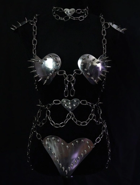 Hera Spiked Heart Metal Armor - Full Set - Chains of Metal