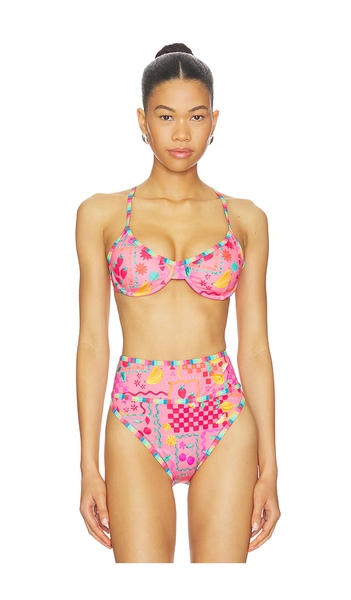 BEACH RIOT Kori Underwire Bikini Top in Pink. - size XL
