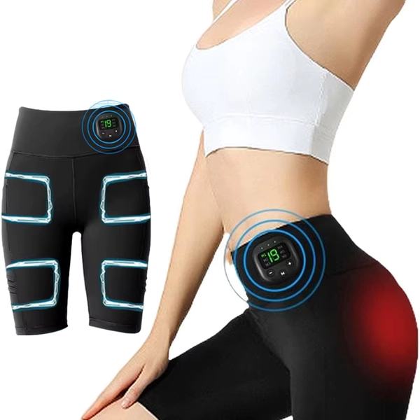 Mikrostrom Intelligente Massagehose EMS Muskelstimulation Massage Gewichtsverlust Beinformung Shorts Abnehmen Yoga Hosen USB - AliExpress 66