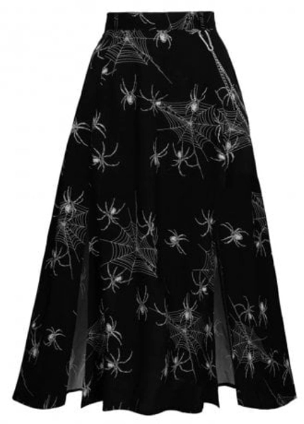 Hell Bunny Black Widow Skirt