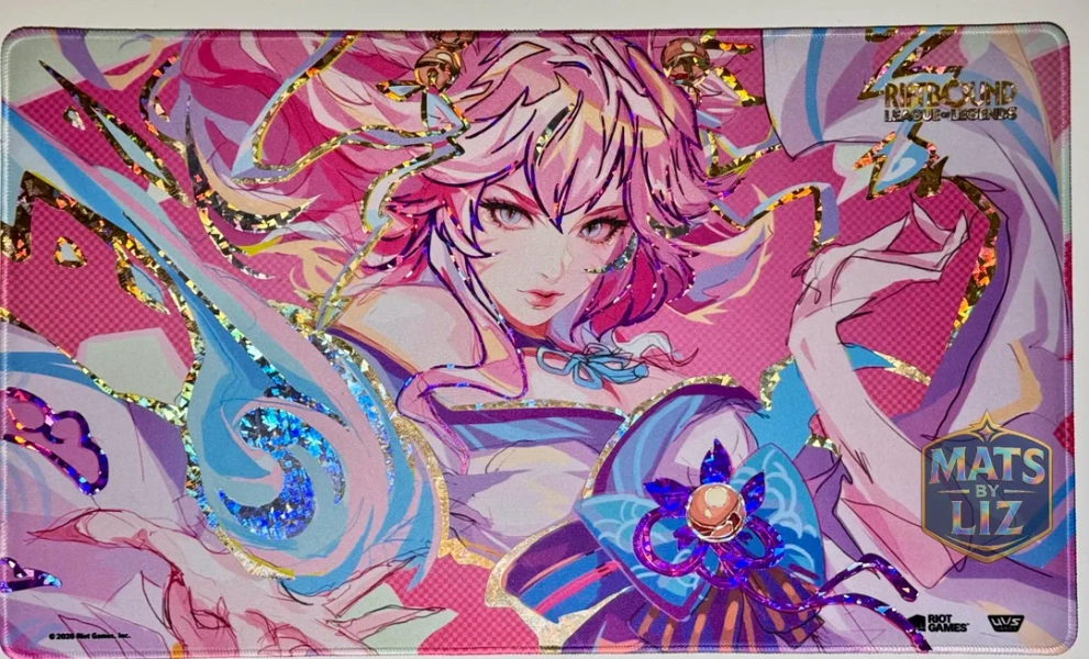 Foil Prismatic Spirit Blossom Ahri Playmat –riftbound League of Legends TCG Mat - Etsy