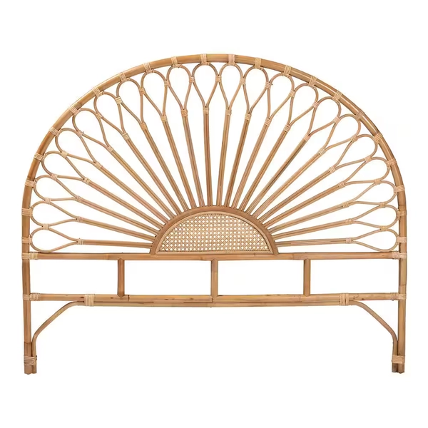bali & pari Perenna Brown Natural Rattan King Headboard