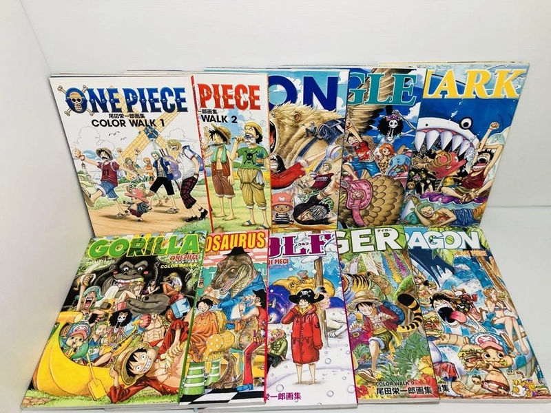 ONE PIECE Color Walk 1-10 Latest Complete Set Eiichiro Oda Art Book Used Japan