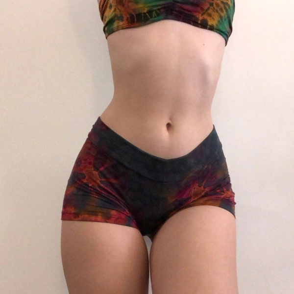 Madeline Tie Dye Mini Shorts, Festival Clothing
