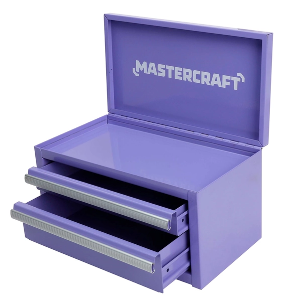 Mastercraft Mini Toolbox with 2 Drawers, Lilac