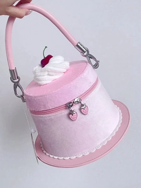 Cute pink pudding purse